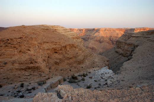 תצפית לערוץ נחל חימר. הקניון הארוך ביותר במדבר יהודה