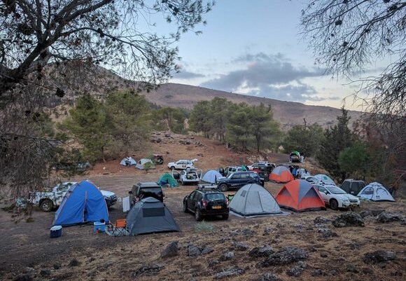 ראלי שבילים מחנה אוהלים