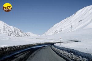 הדרך הצבאית גיאורגיה שלג חורף