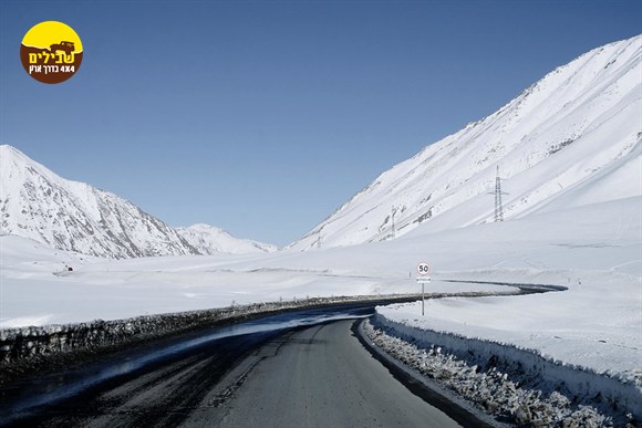 הדרך הצבאית גיאורגיה שלג חורף הדרך הצבאית גיאורגיה שלג חורף