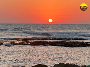 ג'אסר א זרקא שקיעה ים